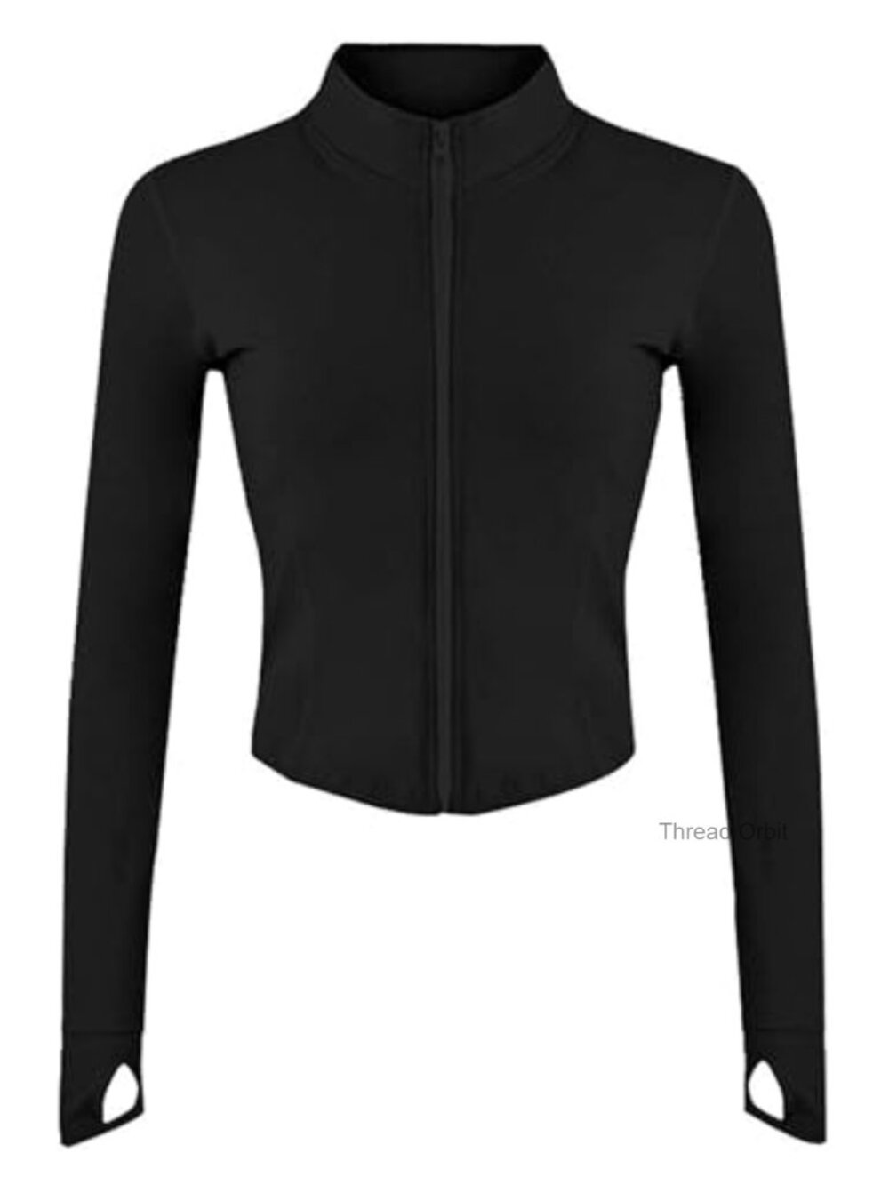 Tanming Women's Slim Fit Full Zip Workout Jacket with Thumb Holes